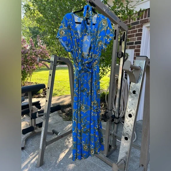 ashley stewart blue dress Plus Size Embellished A Line Dress, Victoria Blue, 22/24